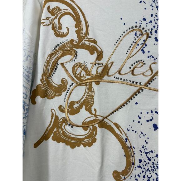 Ruthless Art Shirt Mens Size 2XL Geometric Short Sleeve Embroidered Multicolor - Picture 7 of 12